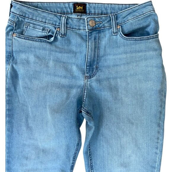 Lee Light Wash High Rise Straight Leg Light Mom Jeans Size 10 Medium - Picture 4 of 8